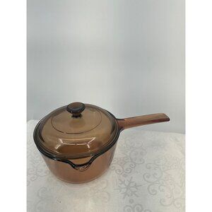 Corning Visions 1L Amber Glass Saucepan With Lid